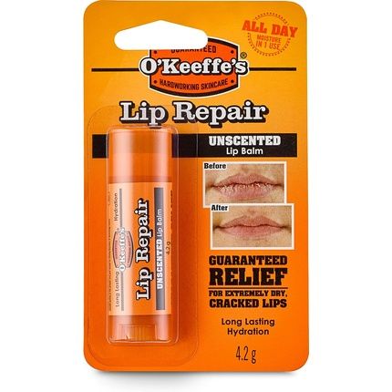 O'Keeffe'S Lip Repair Unscented Lip Balm 4.2G - For Extremely Dry Cracked Lips All-Day Moisture With 7 Moisturizing Ingredients 1 Count