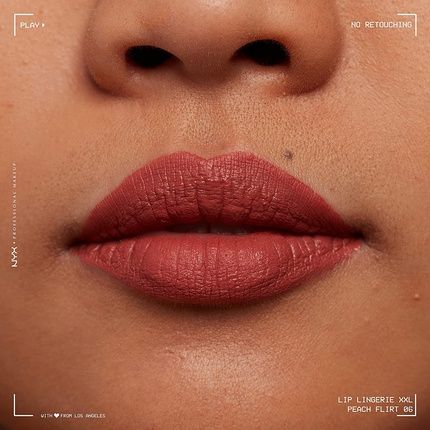 Nyx Professional Makeup Lip Lingerie Xxl Long Lasting Matte Liquid Lipstick Vegan Formula 06 Peach Flirt - Image 3