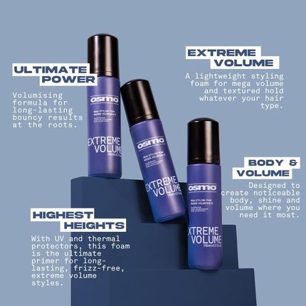 Osmo Extreme Volume Mega Foam Lightweight Uv & Thermal Protector Vegan