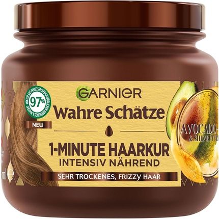 Garnier True Treasures 1-Minute Hair Treatment With Avocado Oil And Shea Butter 340Ml