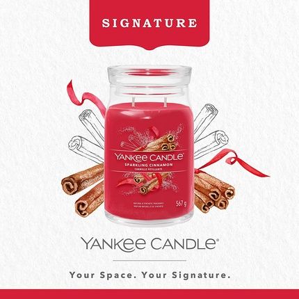 Yankee Candle Signature Scented Candle ; Large Sparkling Long Burn Candle