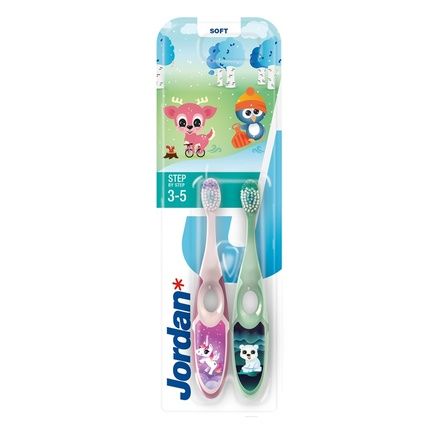 Step By Step Soft Toothbrush For Children 3-5 Years - 2 Pieces