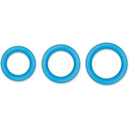 Ns Novelties Firefly Halo Medium Blue Silicone Cockrings