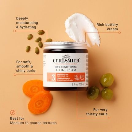 Curlsmith Curl Conditioning Oil In Cream Vegan Leave-In Conditioner - Image 3