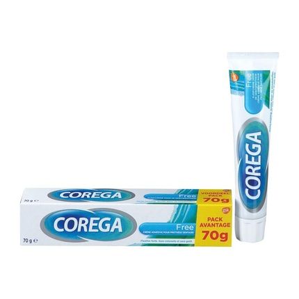 Corega Free Adhesive Cream For Dentures 70 G