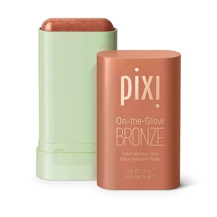 Pixi On-The-Glow Bronze Richglow Hydrating Tinted Moisture Bronzer Stick With Ginseng Aloe Vera & Fruit Extracts For Cheeks & Lips 19G / 0.6Oz Paraben-Free