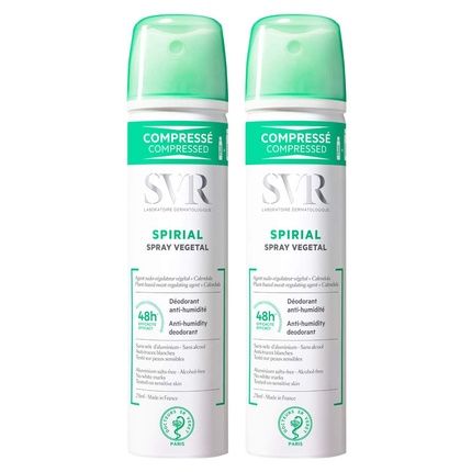 Svr Spiral Plant Spray Deodorant Anti-Moisture Deodorant 48H Set With 2 X 75Ml