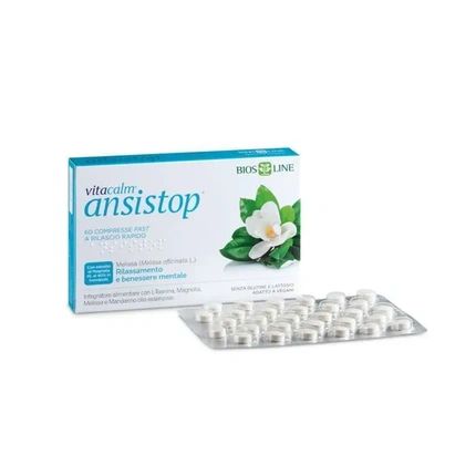 Bios Line Biosline Vitacalm Ansistop Supplement For Anxiety 60 Tablets