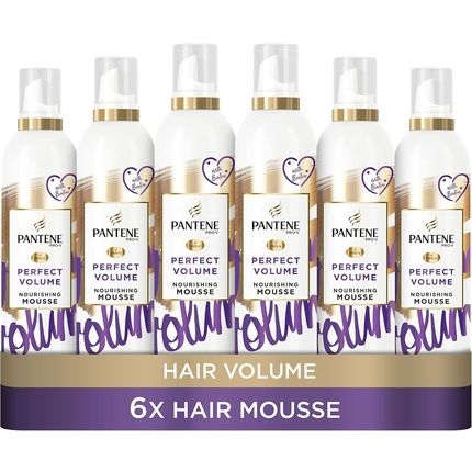 Pantene Hair Mousse For Volume Heat Protection Spray Hair Thickening Products Volumising Non Sticky With Biotin