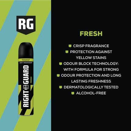 Right Guard Total Defence 5 Fresh Antiperspirant Deodorant 250Ml