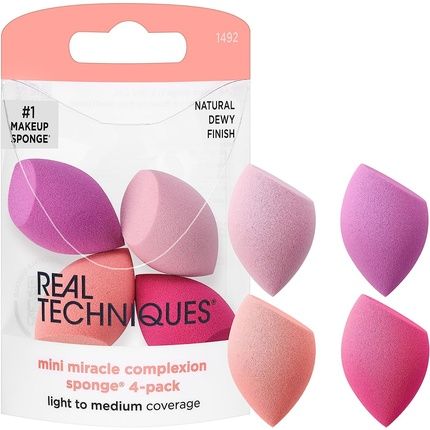 Real Techniques Mini Miracle Complexion Sponges 4 Mini Sponges