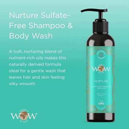 Mks Eco Wow Nurture Sulfate-Free Shampoo & Body Wash Halcyon Scent Vegan Cruelty Free 10 Fl Oz