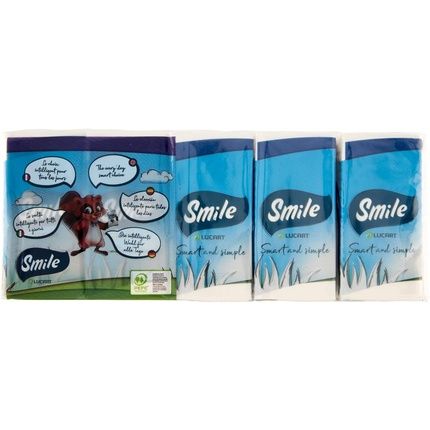 Smile - Handkerchiefs, 100% Pure Cellulose, 3 Ply - 1 Pack Of 10 Packets - Image 3