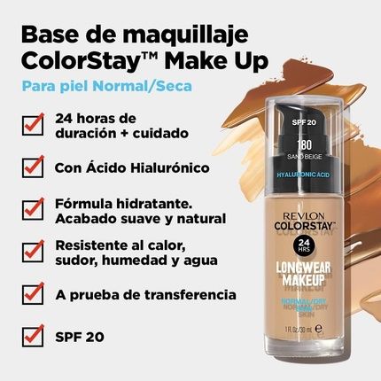 Revlon Colorstay Liquid Foundation Makeup For Normal/Dry Skin Spf 20 - Image 3