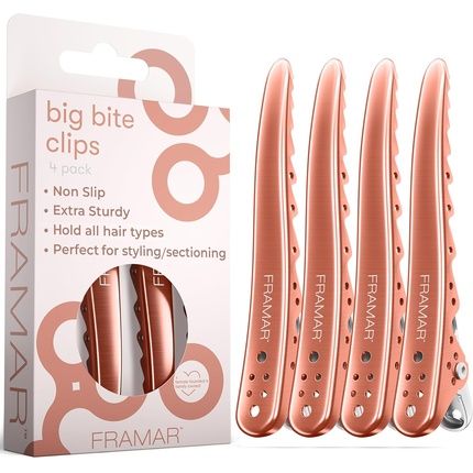 Framar Rose Gold Sectioning Hair Clips Professional Crocodile Clips