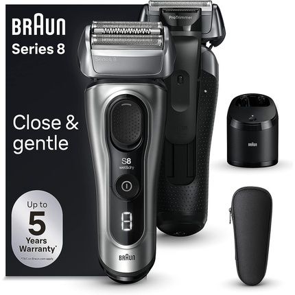 Braun Series 8 Electric Shaver For Men With 4+1 Shaving Elements And Precision Long Hair Trimmer - Silver