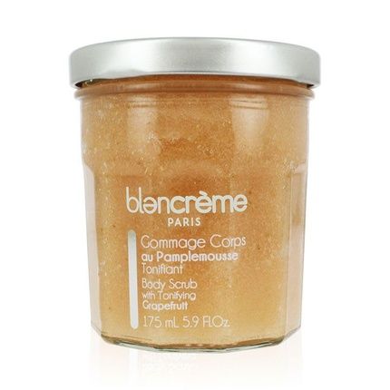 Blancreme Body Scrub With Grapefruit Peel And Essential Grapefruit Oil 175Ml - Made In France 99% Natural Ingredients - Cleansing And Firming