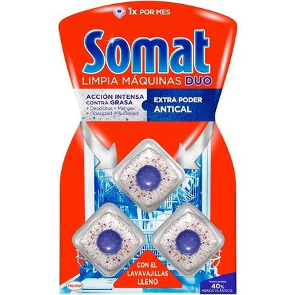 Somat Cleaning Tablets Duo For Dishwasher - Pack Of 3