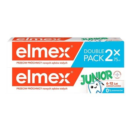 Elmex Junior Toothpaste With Aminofluoride For Children 6-12 Years 2X75Ml