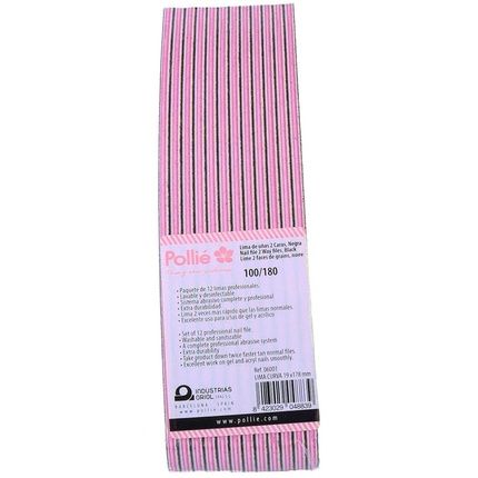 Eurostil Black Lime Curved Quilted 100/180 Nail File