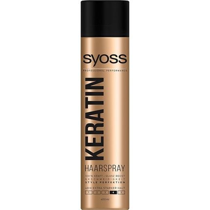 Syoss Keratin Hair Spray Extra Strong Hold 400Ml