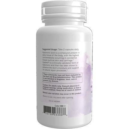 Now Solutions Hydration Rescue With Hyabest Hyaluronic Acid 60 Veg Capsules - Image 3