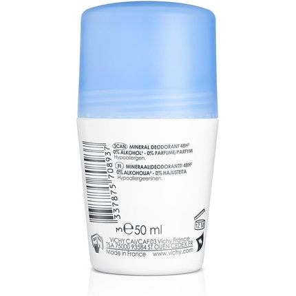 Vichy 48Hr Mineral Deodorant Optimal Tolerance Roll-On 50Ml - Pack Of 2