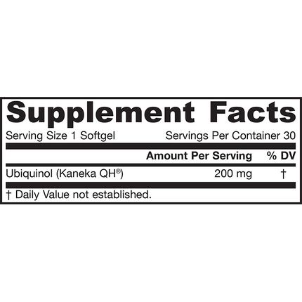 Jarrow Qh-Absorb 200Mg 30 Softgels