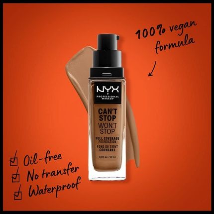 Nyx Professional Makeup, Can'T Stop Won'T Stop Full Coverage Foundation 30Ml