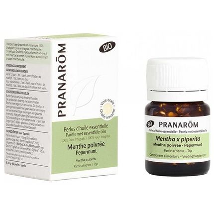 Pranarom Organic Peppermint Essential Oil Pearls 60 Count