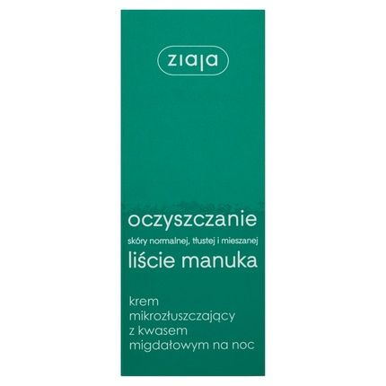 Ziaja Manuka Leaf Cleansing Micro-Exfoliating Cream With Almond Acid For Night Use 50Ml