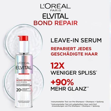 L'Oreal Paris Elvital Repair Leave-In Hair Serum With Bond Repair Complex And Citric Acid 150Ml - Image 3
