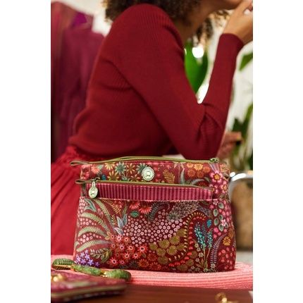Pip Studio Caryn Cosmetic Bag Combi Querida Red - Image 3