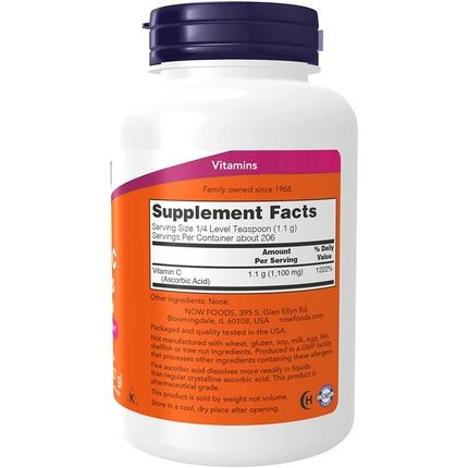 Now Foods Vitamin C Crystals 8Oz 227G