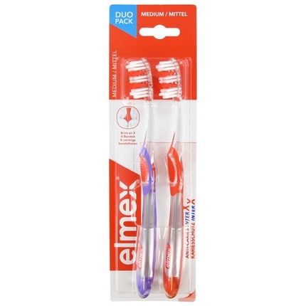 Elmex Caries Protection Interx Toothbrush Medium - Pack Of 2