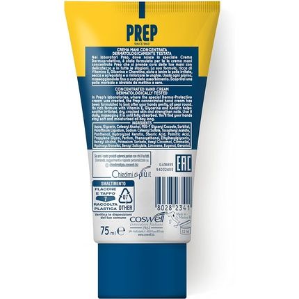 Prep Concentrated Hand Cream Intensive Repairing Hand Cream With Vitamin E Glycerin And Keratin 75Ml