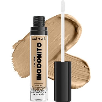 Wet N Wild Megalast Incognito Full-Coverage Concealer With Shea Butter Medium Honey