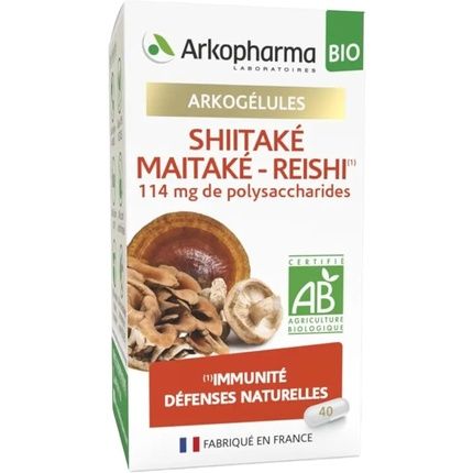 Arkogelules Shiitake Maitake Reishi Organic 40 Capsules