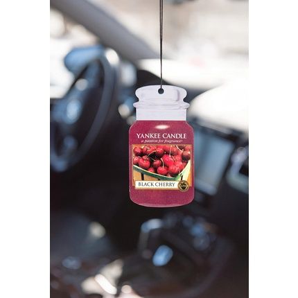 Yankee Candle Car Jar Scented Air Freshener Black Cherry - Pack Of 3