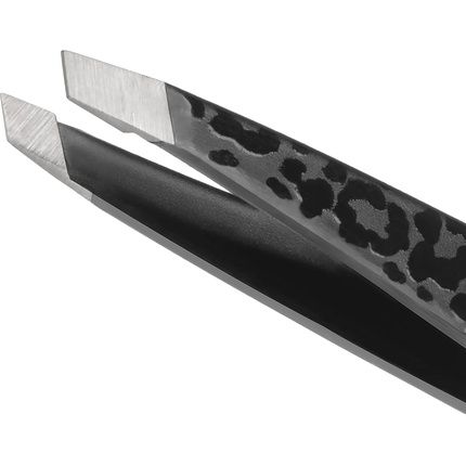 Tweezerman Black Leopard Mini Slant Tweezer