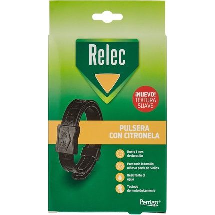 Relec Black Mosquito Bracelet With Citronella For The Whole Family