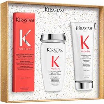 Kerastase Cofanetto Premiere Trio Includes Bain Premiere Decalcifiante 250 Ml Premiere Fondant Fluidite 200 Ml And Premiere Concentre Decalcifiant Ultre Reparateur 250 Ml