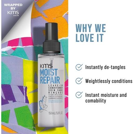 Kms Moist Repair Set With Shampoo 300Ml And Leave-In Conditioner 150Ml - Image 3