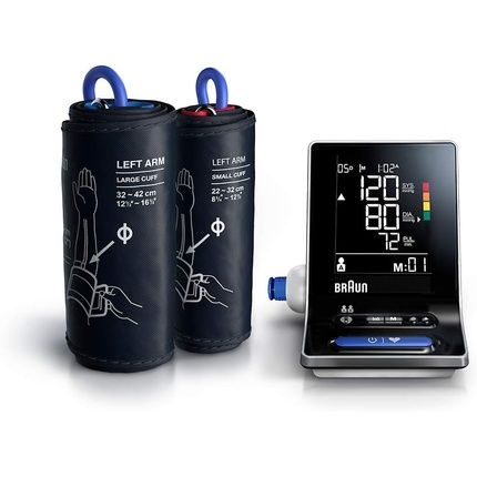 Braun Exactfit 3 Upper Arm Blood Pressure Monitor Clinically Accurate For Home Use With 2 Cuff Sizes Colour-Coded Display Easy Reading - Image 3