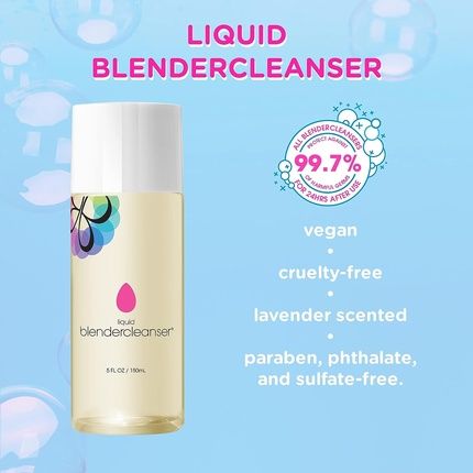 Beautyblender Liquidblendercleanser Lavender Product For Cleaning Makeup Blender Applicator And Brushes 5 Fl Oz 150Ml