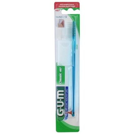 Gum Classic Toothbrush 407 Dome Cut Medium Bristles