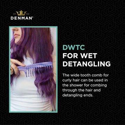 Denman Wide Tooth Hair Comb Shower Brush For Detangling All Hair Types - Image 3