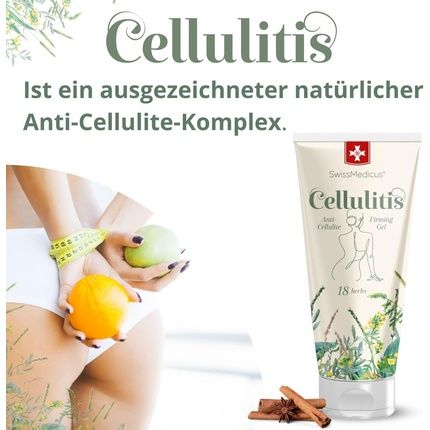 Swissmedicus Cellulitis Natural Belly Anti-Cellulite Body Cream With Rosemary - Guarana - Soothing Lotion Perfect Massage Treatment Helps With Weight Loss - Stimulates The Lymphatic System 200Ml