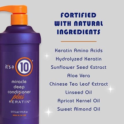 It'S A 10 Haircare Miracle Deep Conditioner Plus Keratin Hair Mask 518Ml - Image 3