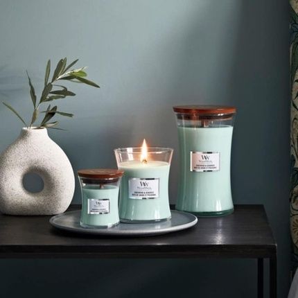 Woodwick Sagewood & Seagrass Scented Candle Small 85G